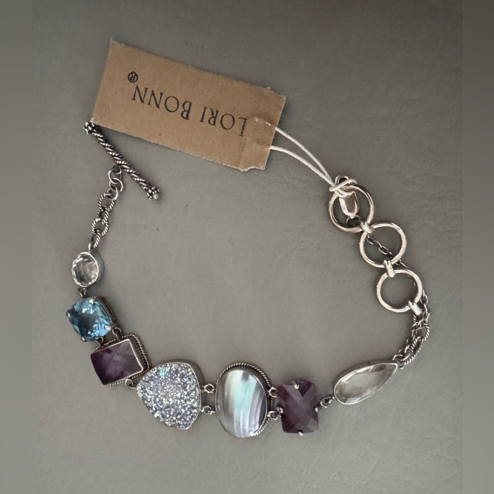 NWT Lori Bonn Sterling Gemstone Bracelet